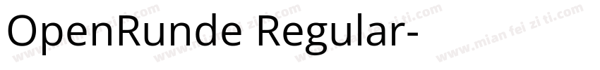 OpenRunde Regular字体转换